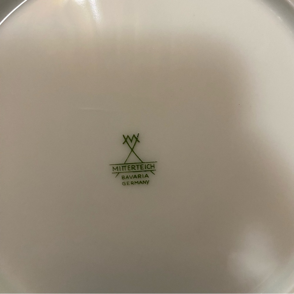 Mitterteich Pink Rose Floral Patterned Bavaria Germany Ceramic 8" Plate Set of 3 - Picture 6 of 7